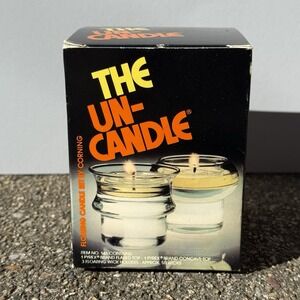 VTG The UN-CANDLE in Original Box Corning Pyrex Floating Candles Rare MCM 1970s